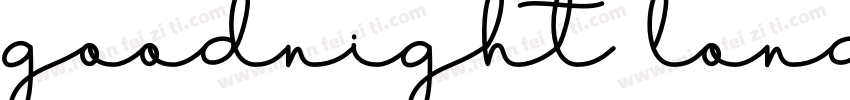 goodnight london san字体转换